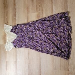 VNTG Charlotte Russe lace & floral dress